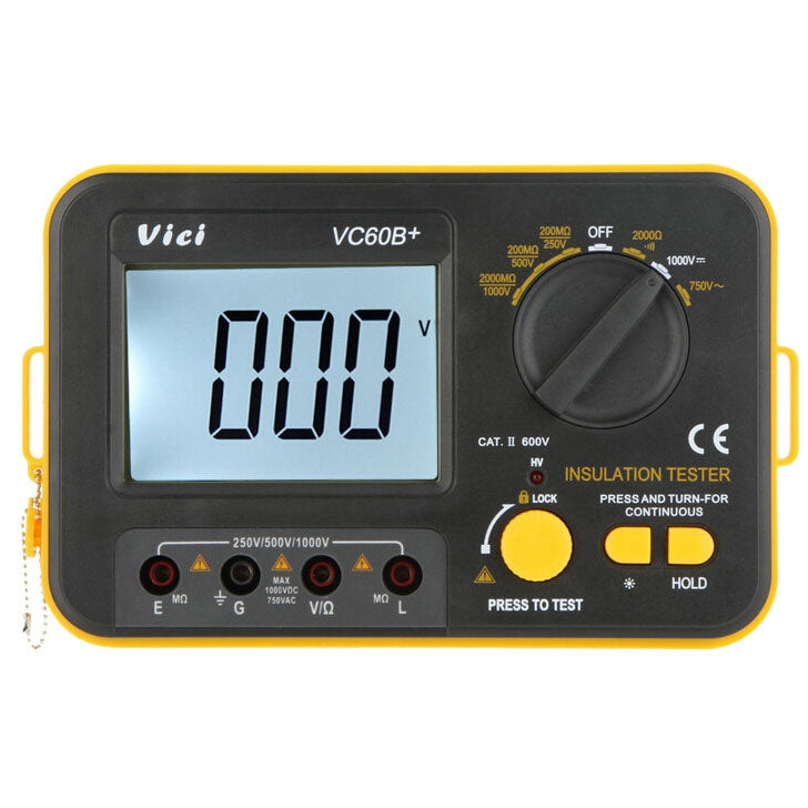 VC60B LCD Digitale isolatieweerstandstester Megohm-meter Testers Meet 200M/2G oranje met zwart VC60B LCD Digitale isolatieweerstandstester Megohm-meter Testers Meet 200M/2G oranje met zwart
