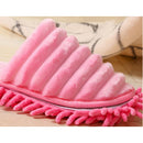 Lazy Microfibre Floor Cleaning Mop Slippers Dust Polish Shoes - Pink / Size42-44