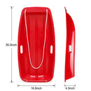 DIKI 35 Inch Toboggan Snow Sleds for Kids and Adult, Downhill Sprinter Heavy Duty Toboggan Sled with 2 Handles and 2or4 Pull Ropes, Ultimate Snow Toys for Kids Red&Blue