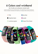 C07Q Children Sports Smart Wristband IP67 Waterproof Body Temperature Heart Rate Blood Pressure Monitor Activity Tracker Bracelet - Blue