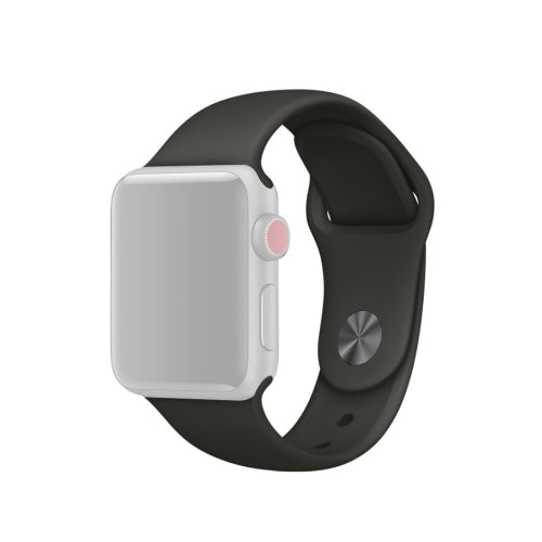 For Apple Watch Series 3 & 2 & 1 38mm Fashion Simple Style Silicone Wrist Watch Band (Grey)