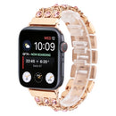 Cowboy Chain with Pink Diamond Watch Strap for Apple Watch Series 5 & 4 & 3 & 2 & 1 38mm & 40mm(Rose Gold)