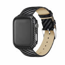 Genuine Leather Carbon Fiber Strap + Frame for Apple Watch Series 3 & 2 & 1 38mm