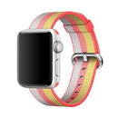 Stripe Woven Nylon Watchband For Apple Watch 38mm (Red)