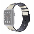 For Apple Watch Series 5 & 4 & 3 & 2 & 1 Universal Silicone Skin + Carbon Fiber Texture Watchbands (White)