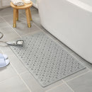 PVC Odorless Tasteless Non-Slip Bathroom Rug Bath Inserts Shower Mat Carpet with TPR Sucker Bug, Size: 50cm x 80cm (Grey)