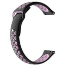 Double Color Wrist Strap Watch Band for Galaxy S3 Ticwatch Pro(Black Pink)
