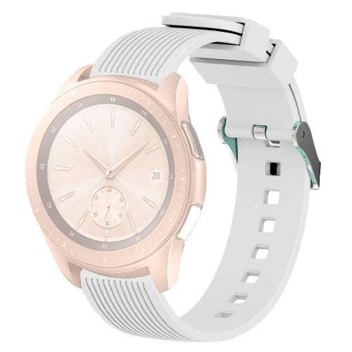 Vertical Grain Wrist Strap Watch Band for Galaxy Watch 42mm(White)