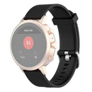 18mm Texture Silicone Wrist Strap Watch Band for Fossil Female Sport / Charter HR / Gen 4 Q Venture HR (Black)