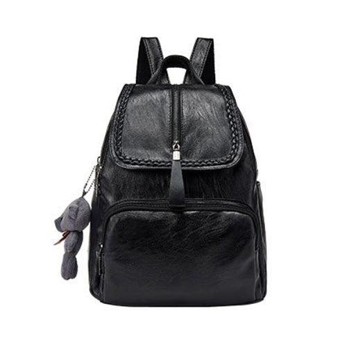 Fashion PU School Backpack Casual Handbag Shoulder Bag