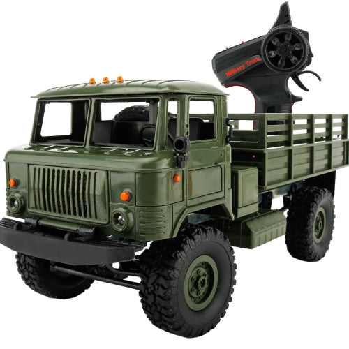 WPL B-24 Full Body 1:16 Mini 2.4GHz 4WD RC Military Truck Control Car Toy(Green)