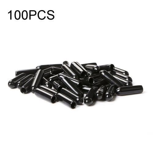 100 PCS iFlight M3x15mm Transmitter Antenna Protection Cap PVC Rubber Sheath for FPV RC Models Multicopter Spare Part Accessories (Black)