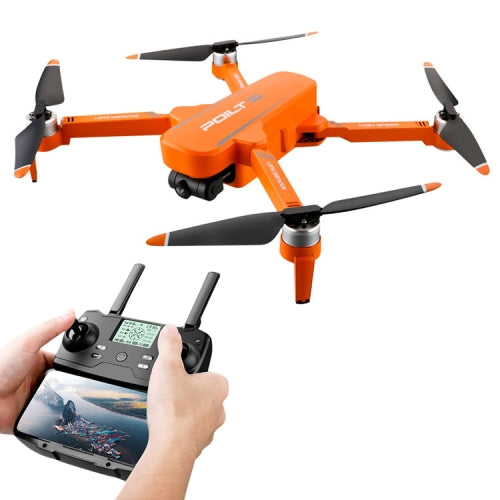 JJR/C X17 6K-GPS Foldable Brushless 2-Axis Gimbal Dual Camera RC Quadcopter Drone Remote Control Aircraft (Orange)