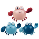 3 PCS Clockwork Crab Baby Bath Play with Water Toys, Random Color Delivery