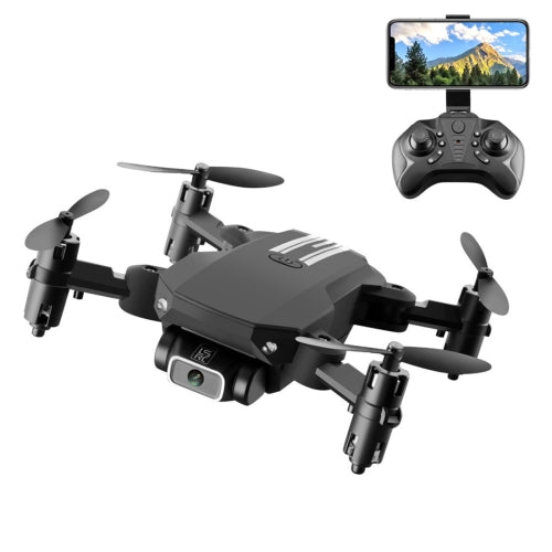 LS-MIN 4K Pixels Foldable RC Quadcopter Drone Remote Control Aircraft, Storage Bag Packaging (Black)