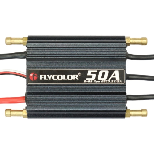 Flycolor Flymoster Series 50A 2-6S Waterproof Electronic Speed Controller for RC Boat