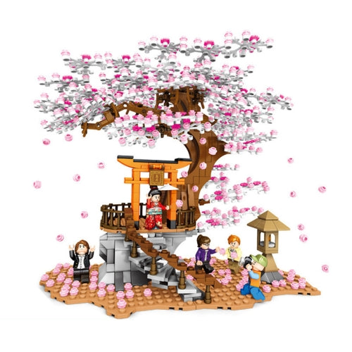 SEMBO 601076 Cherry Blossom Series Puzzle Assembled Toy Small Particle Building Blocks