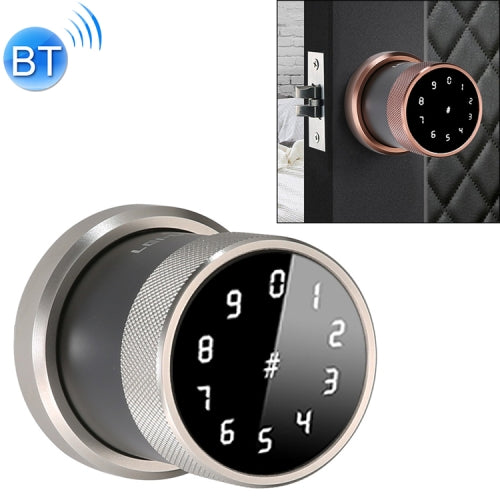 Door Lock Bluetooth Password Lock Intelligent Padlock Electronic Lock, without Fingerprint (Silver)