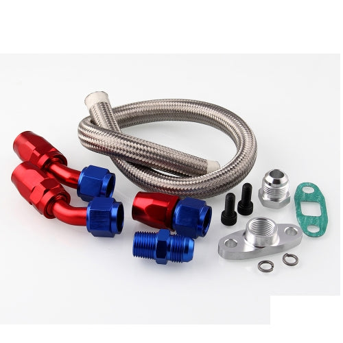 XBL007 Turbo Oil Drain Return Line Kit + 10AN Fitting / Adapter Turbocharger T3 / T4/ T04E