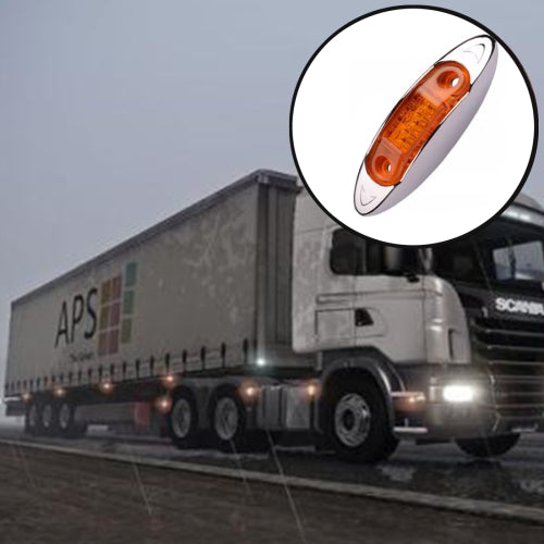 10 PCS DC 10-30V Car Truck Trailer Piranha 3-LED Side Marker Indicator Lights Bulb Lamp, Light Color: Yellow