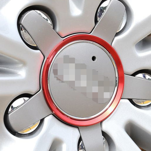 4 PCS Car Aluminum Wheel Hub Deroration Ring For Audi(Red)