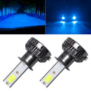 2 PCS H3 DC9-36V / 36W / 8000K / 6000LM IP68 Car / Motorcycle Mini COB LED Headlight Lamps / Fog Light(Ice Blue Light)