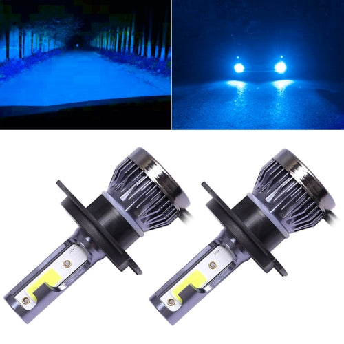 2 PCS H4 DC9-36V / 36W / 8000K / 6000LM IP68 Car / Motorcycle Mini COB LED Headlight Lamps / Fog Light(Ice Blue Light)