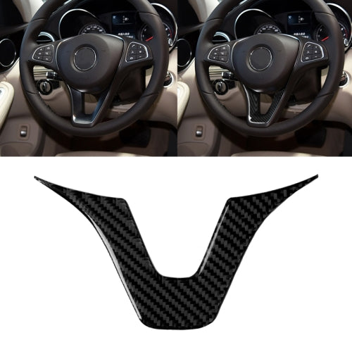 Car Carbon Fiber Steering Wheel Decorative Sticker for Mercedes-Benz