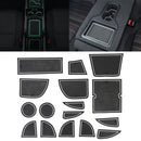 Car Water Cup Gate Slot Mats Plastic White Luminous Anti-Slip Interior Door Pad for Mazda CX-5 2013-2014