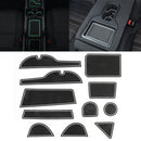 Car Water Cup Gate Slot Mats Plastic White Luminous Anti-Slip Interior Door Pad for Toyota RAV4 2013-2015