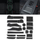 Car Water Cup Gate Slot Mats Plastic White Luminous Anti-Slip Interior Door Pad for Subaru Forester 2019