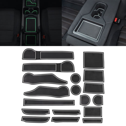 Car Water Cup Gate Slot Mats Plastic White Luminous Anti-Slip Interior Door Pad for Subaru Forester 2019