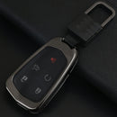 Car Buckle Key Shell Zinc Alloy Car Key Shell Case Key Ring for Cadillac, Random Color Delivery
