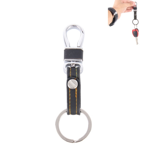 Car Key Ring Holder With Leather Strip