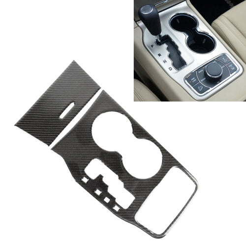 2 PCS Car Water Cup Panel Carbon Fiber Decorative Sticker for Jeep Grand Cherokee 2011-2013