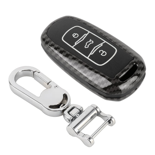 Carbon Fiber Texture Car Key Protective Cover for Geely Emgrand (Black)