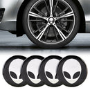 4 PCS Car-Styling Alien Pattern Metal Wheel Hub Decorative Sticker, Diameter: 5.8cm