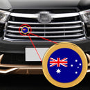 Car-Styling Australian Flag Pattern Metal Front Grille Grid Insect Net Decorative Sticker Random Sticker, Diameter: 5.4cm (Gold)