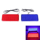 10W 44 LEDs Red Light + Blue Light Flashing Strobe Light Warning Light, DC 12V, Wire Length: 80cm