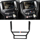Car USA Color Carbon Fiber CD Panel Decorative Sticker for Ford Mustang 2015-2017