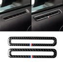 2 PCS Car USA Color Carbon Fiber Door Air Outlet Decorative Sticker for Ford Mustang 2015-2017