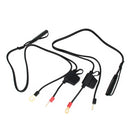 2 PCS Motorcycle Ring Terminal Harness with Black Fused 2-Pin Quick Disconnect Plug