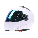 JIEKAI 105 Full Face Helmet Electromobile Motorcycle Double Lens Protective Helmet, Size: XXL (White+Color)