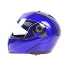 JIEKAI 105 Full Face Helmet Electromobile Motorcycle Double Lens Protective Helmet, Size: XXL (Blue+Transparent)