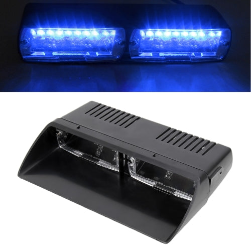 DC 12V 4.2W 16LEDs Crystal Lamp Beads Car Windshield Warning Lamp 18 Flash Patterns(Adjustable)