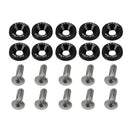 10 PCS Car Modified Screw Gaskets Bodywork Stainless Steel Gasket Bolts, Diameter: 19mm(Black)
