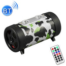 4 inch Round Shape Stereo Motorcycle / Car / Household Subwoofer, Built-in Bluetooth, Support TF Card & U Disk Reader, with Remote Control(Green)