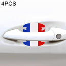 4 PCS French Flag Pattern Car-Styling Car Door Handle Scratches Resistant Sticker