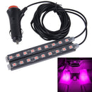 2 in 1 4.5W 18 SMD-5050-LEDs RGB Car Interior Floor Decoration Atmosphere Neon Light Lamp, DC 12V(Pink Light)