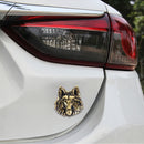 Wolf Head Shape Shining Metal Car Free Sticker